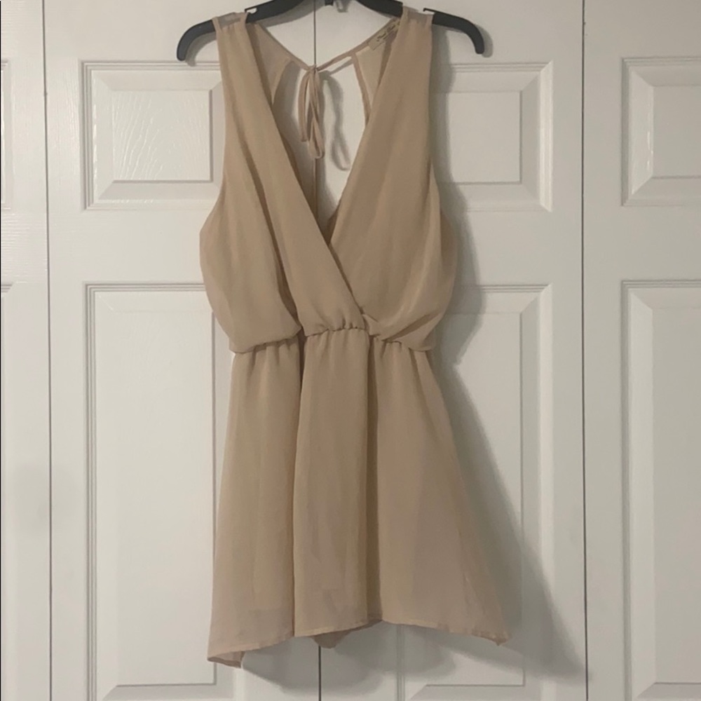 Beige dressy romper